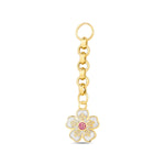 Load image into Gallery viewer, 14ct Festie Magnolia Design Gold Charm Pendant (Chain Not Included)
