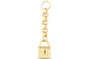 14ct Festie Lock Design Gold Charm Pendant (Chain Not Included)