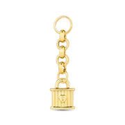 14ct Festie Lock Design Gold Charm Pendant (Chain Not Included)