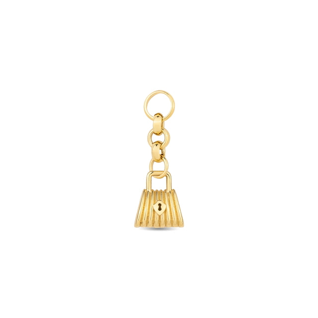 14ct Festie Handbag Design Gold Charm Pendant (Chain Not Included)