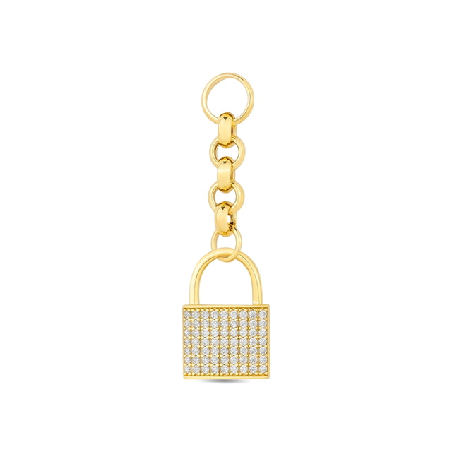 14ct Festie Stone Set Design Handbag Gold Charm Pendant (Chain Not Included)