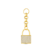 14ct Festie Stone Set Design Handbag Gold Charm Pendant (Chain Not Included)