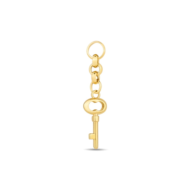 14ct Festie Key Design Gold Charm Pendant (Chain Not Included)