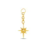 Load image into Gallery viewer, 14ct Festie North Star Design Gold Charm Pendant (Chain Not Included)