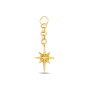 14ct Festie North Star Design Gold Charm Pendant (Chain Not Included)