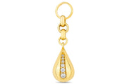 14ct Festie Drop Design Gold Charm Pendant (Chain Not Included)