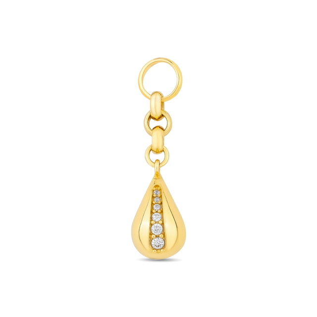 14ct Festie Drop Design Gold Charm Pendant (Chain Not Included)