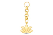 14ct Festie Lotus Design Gold Charm Pendant (Chain Not Included)