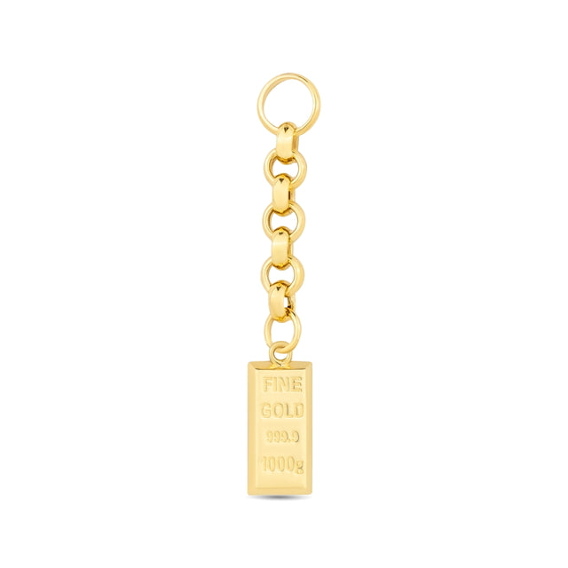 14ct Festie Ingot Gold Design Gold Charm Pendant (Chain Not Included)