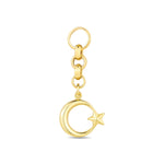 Load image into Gallery viewer, 14ct Festie Ay Yildiz Design Gold Charm Pendant (Chain Not Included)
