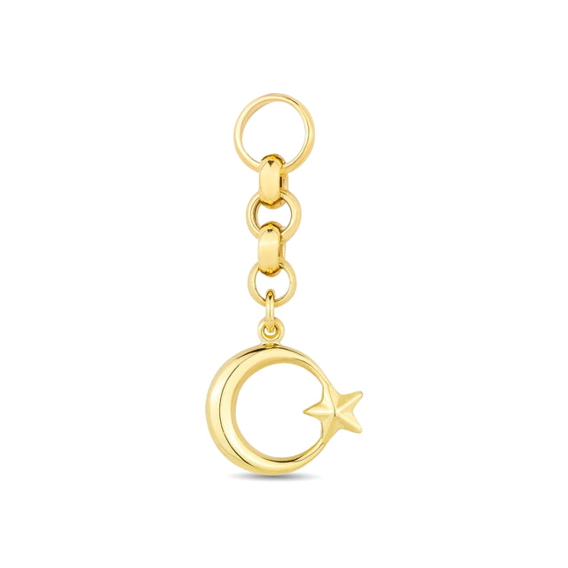 14ct Festie Ay Yildiz Design Gold Charm Pendant (Chain Not Included)