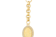 14ct Festie Stone Set Design Parla Gold Charm Pendant (Chain Not Included)