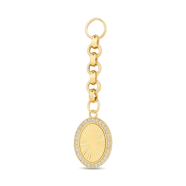 14ct Festie Stone Set Design Parla Gold Charm Pendant (Chain Not Included)