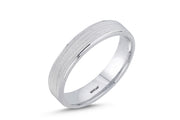 14ct 4,5mm White Gold Stone Set Wedding Ring