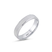 14ct 4,5mm White Gold Stone Set Wedding Ring
