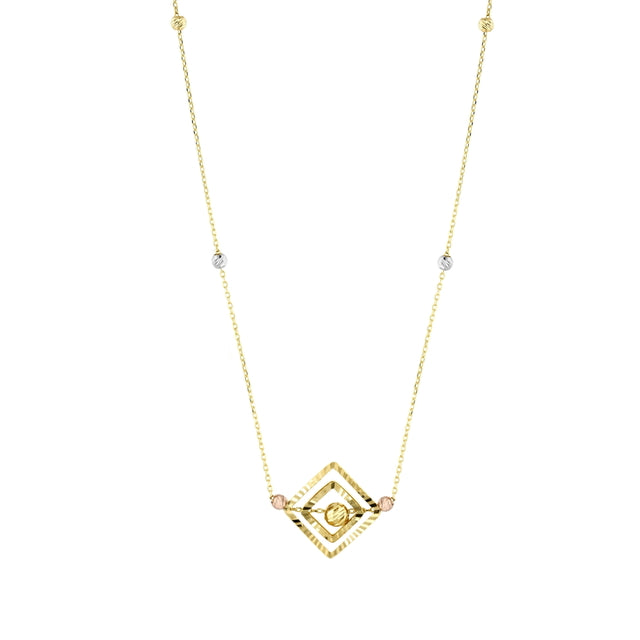 14ct Frame Design Gold Necklace