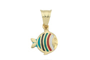 14ct Mineli Design Fish Gold Pendant (Chain Not Included)