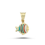 Load image into Gallery viewer, 14ct Mineli Design Fish Gold Pendant (Chain Not Included)