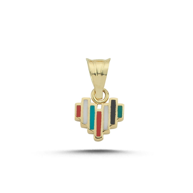 14ct Mineli Design Heart Gold Pendant (Chain Not Included)