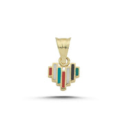 14ct Mineli Design Heart Gold Pendant (Chain Not Included)