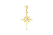 14ct Stone Set Kutup Yildizi Gold Pendant (Chain Not Included)