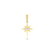 14ct Stone Set Kutup Yildizi Gold Pendant (Chain Not Included)