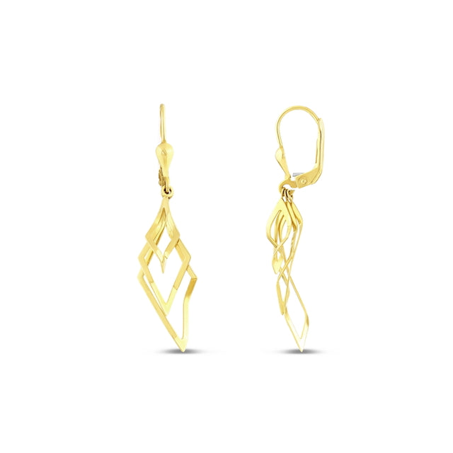 14ct Vento Design Gold Earrings