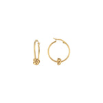 Load image into Gallery viewer, 14ct Dugum Design Hoop Gold Earrings