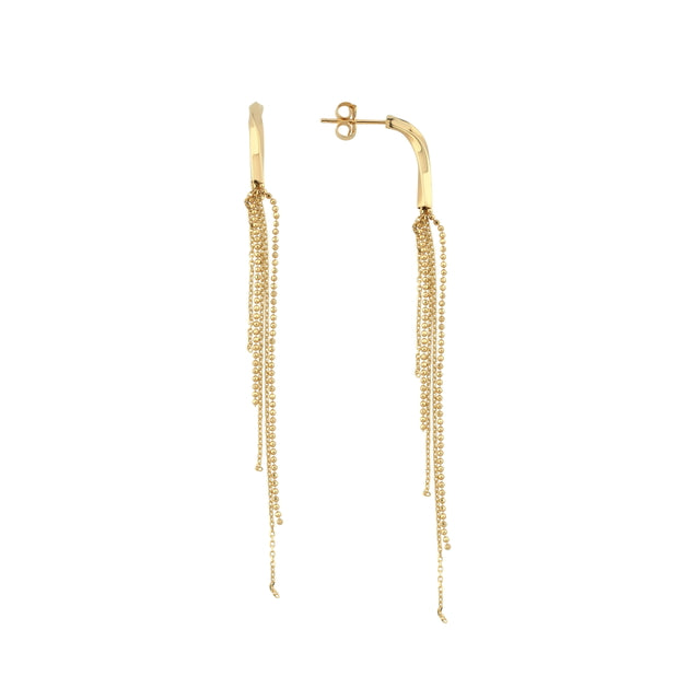 14ct Zincirli Design Gold Earrings