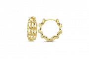 14ct Gurmet Design Hoop Gold Earrings