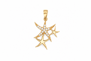 14ct Yildizlar Design Gold Pendant (Chain Not Included)