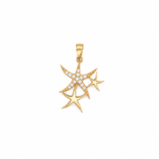 14ct Yildizlar Design Gold Pendant (Chain Not Included)