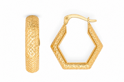 14ct Isiltili Design Koseli Hoop Gold Earrings