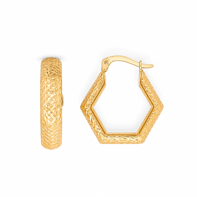 14ct Isiltili Design Koseli Hoop Gold Earrings