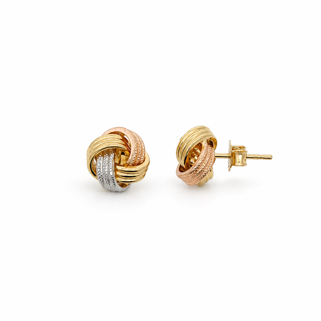 14ct Uc Colour Dugum Design Gold Earrings