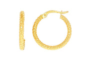 14ct Isiltili Design Hoop Gold Earrings
