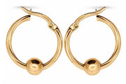 14ct Nokta Design Hoop Gold Earrings