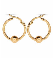14ct Nokta Design Hoop Gold Earrings