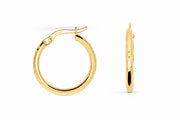 14ct Fasetli Design Hoop Gold Earrings