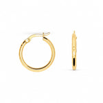 Load image into Gallery viewer, 14ct Fasetli Design Hoop Gold Earrings