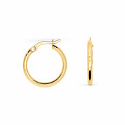 14ct Fasetli Design Hoop Gold Earrings