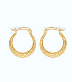 Load image into Gallery viewer, 14ct Isiltili Design Hoop Gold Earrings
