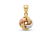 14ct Three Colour Knot Design Gold Pendant (Chain Not Included)