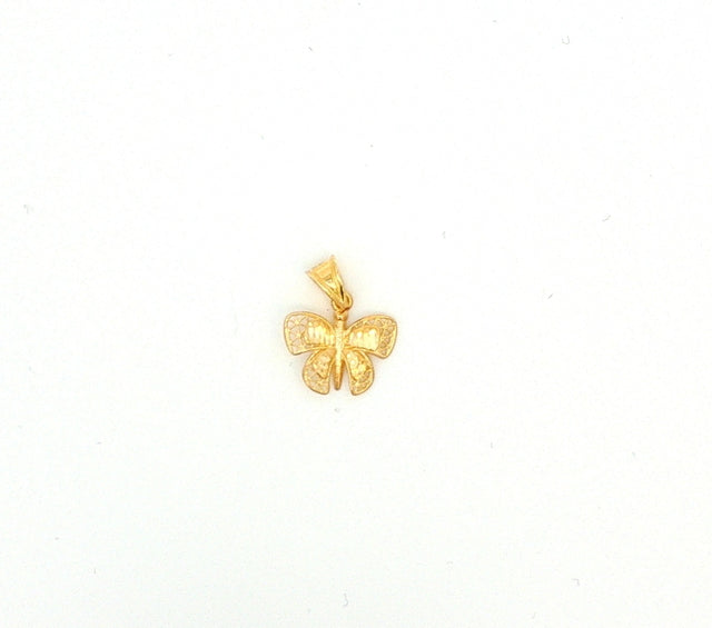 14ct Butterfly Design Gold Pendant (Chain Not Included)