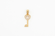 14ct Heart Key Gold Pendant (Chain Not Included)