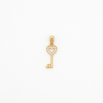 Load image into Gallery viewer, 14ct Heart Key Gold Pendant (Chain Not Included)