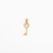 14ct Heart Key Gold Pendant (Chain Not Included)
