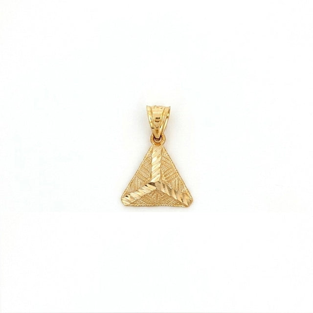 14ct Pyramid Design Gold Pendant (Chain Not Included)