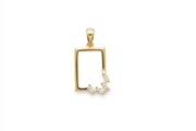 14ct Window Design Gold Pendant (Chain Not Included)