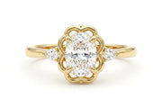 Vintage Design Solitaire Gold Ring